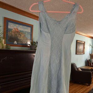🌒 Vintage Hand-Dyed Slate Blue Slip – Soft, Sultry, and Midnight Magic 🌫️